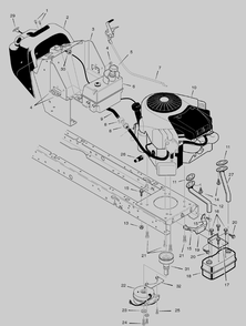 Engine Mount Diagram and Parts List for 461603X48A 2003 Briggs and Stratton Lawn Tractor